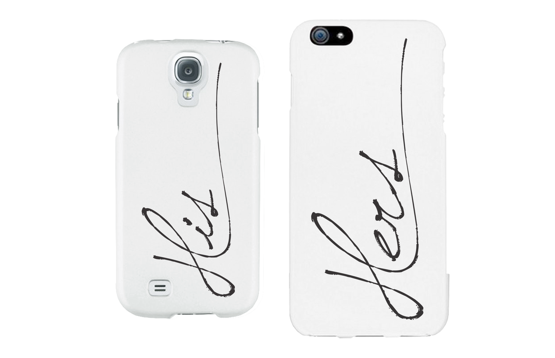 classy white his and hers iphone 6 cases