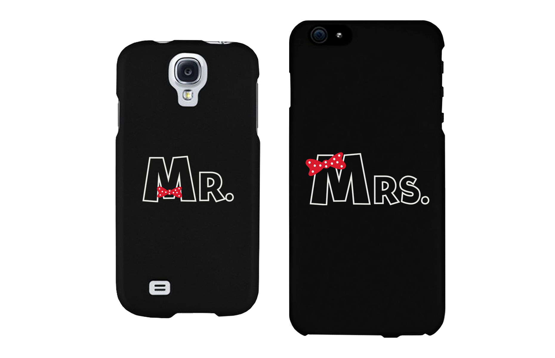 Mr and Mrs Bow Tie Couples Matching Cell Phone Cases Gift for Couples - 365INLOVE