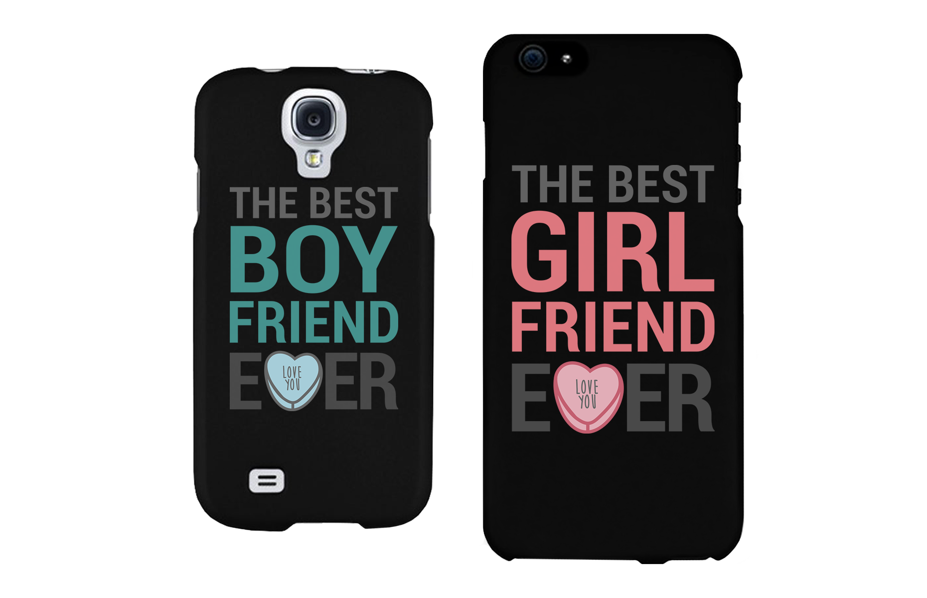 Best Girlfriend and Boyfriend Ever Black Matching Couple Phone Cases - 365INLOVE