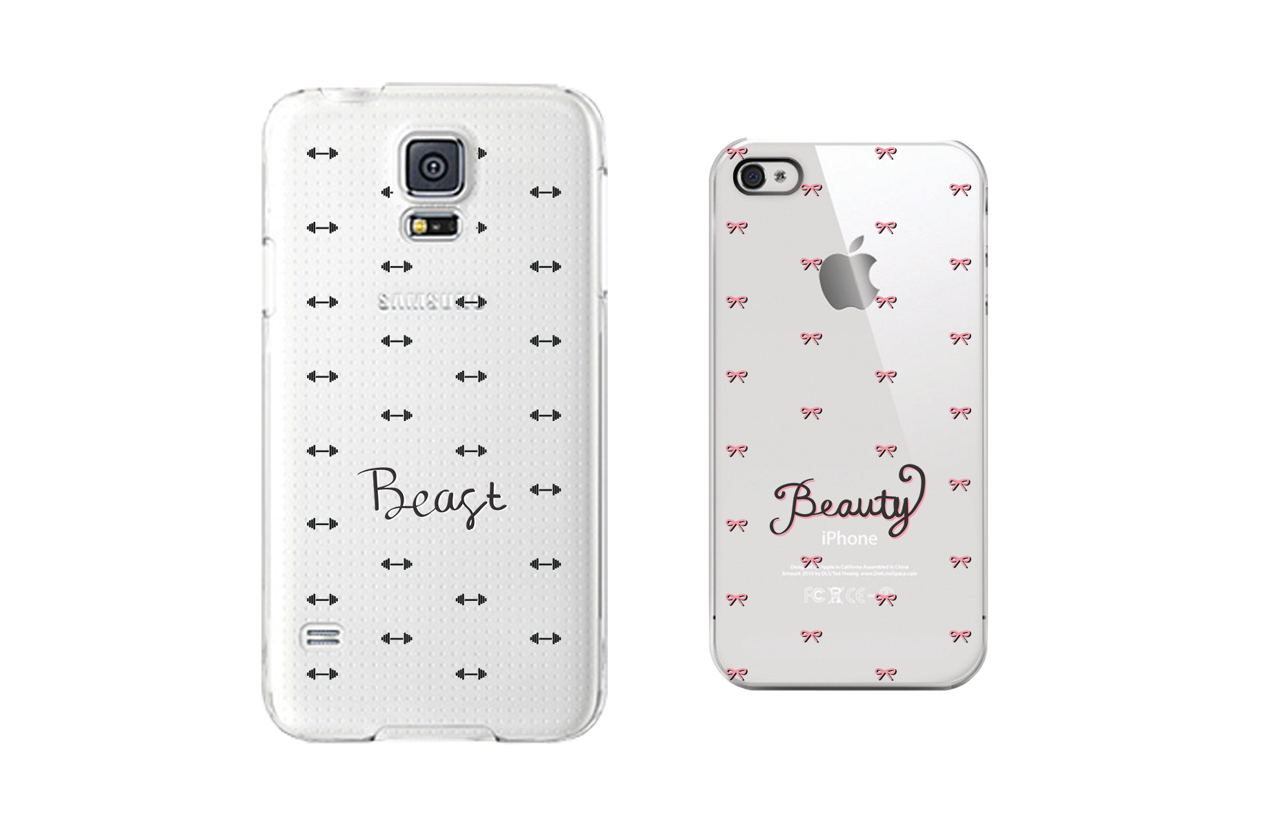 beauty and beast clear phone cases
