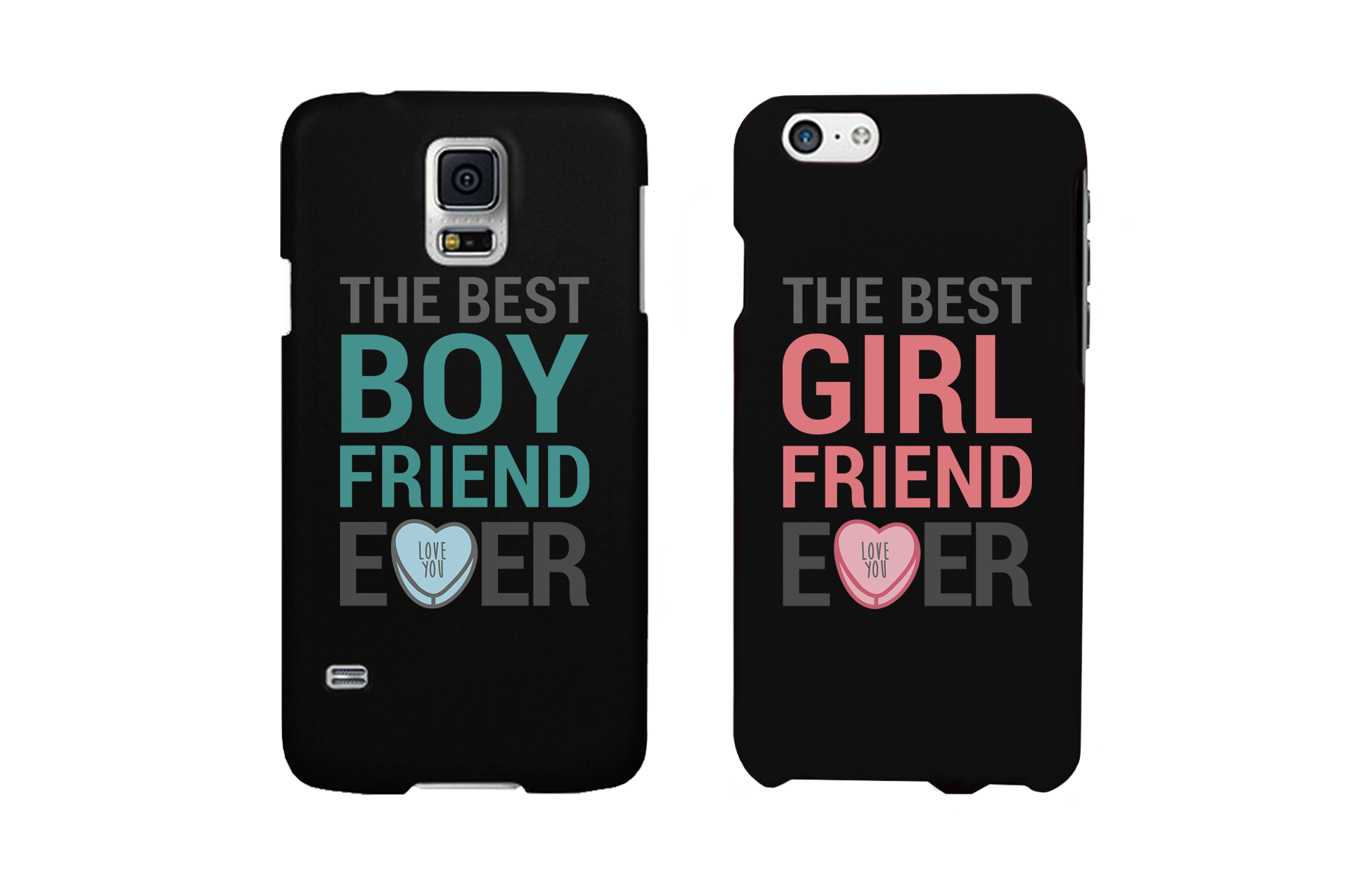 Best Girlfriend and Boyfriend Ever Black Matching Couple Phone Cases - 365INLOVE