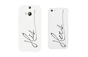 classy white his and hers iphone 6 cases