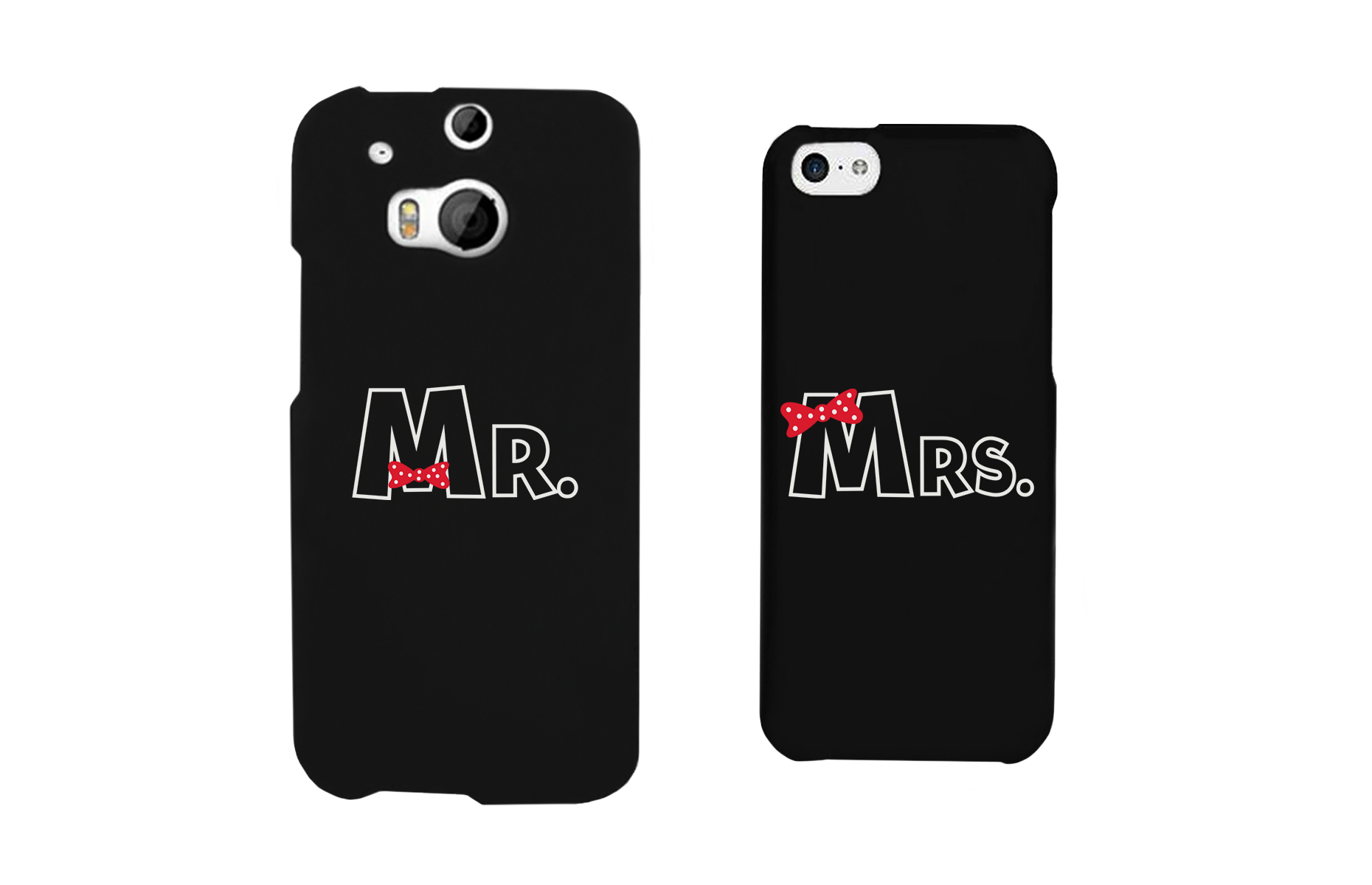 Mr and Mrs Bow Tie Couples Matching Cell Phone Cases Gift for Couples - 365INLOVE