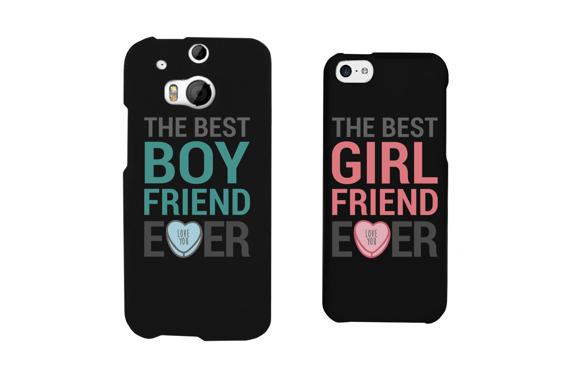 Best Girlfriend and Boyfriend Ever Black Matching Couple Phone Cases - 365INLOVE