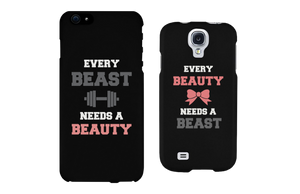 Every Beauty and Beast Black Matching Couple Phone Cases Gift cofr Couples - 365INLOVE