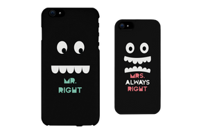 Mr Right and Mrs Always Right Matching Couple Phone Cases Gift for couples - 365INLOVE