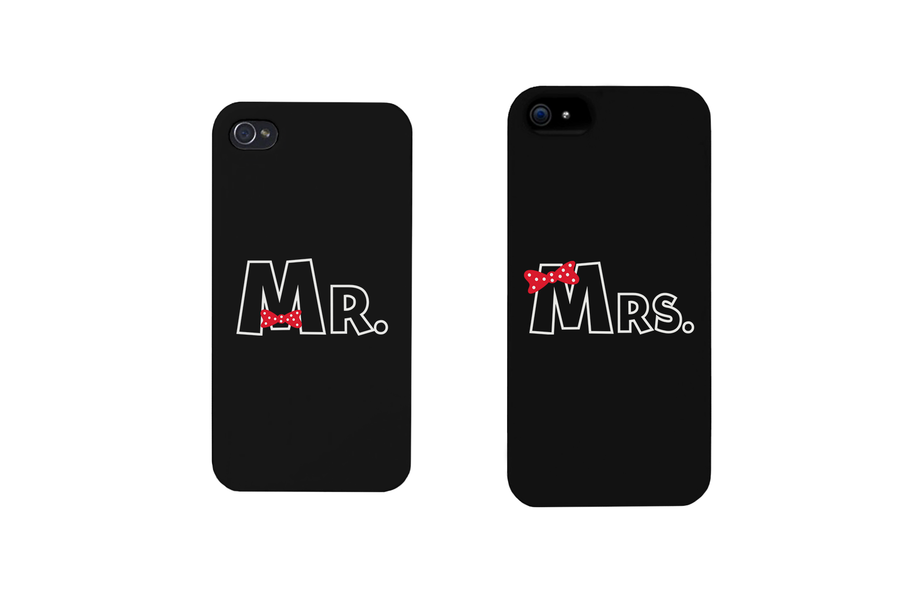 Mr and Mrs Bow Tie Couples Matching Cell Phone Cases Gift for Couples - 365INLOVE