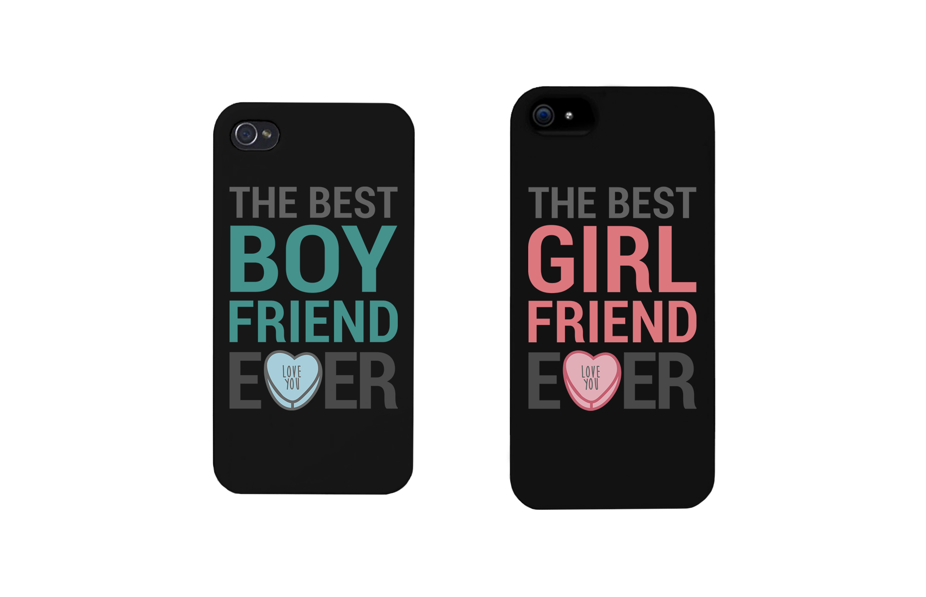 Best Girlfriend and Boyfriend Ever Black Matching Couple Phone Cases - 365INLOVE