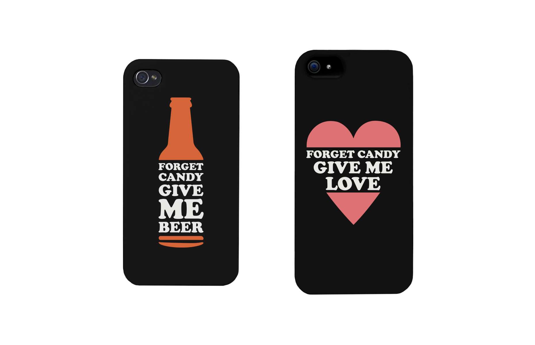 Forget Candy Give Me Beer and Love Couple Phone Cases Halloween Gifts - 365INLOVE