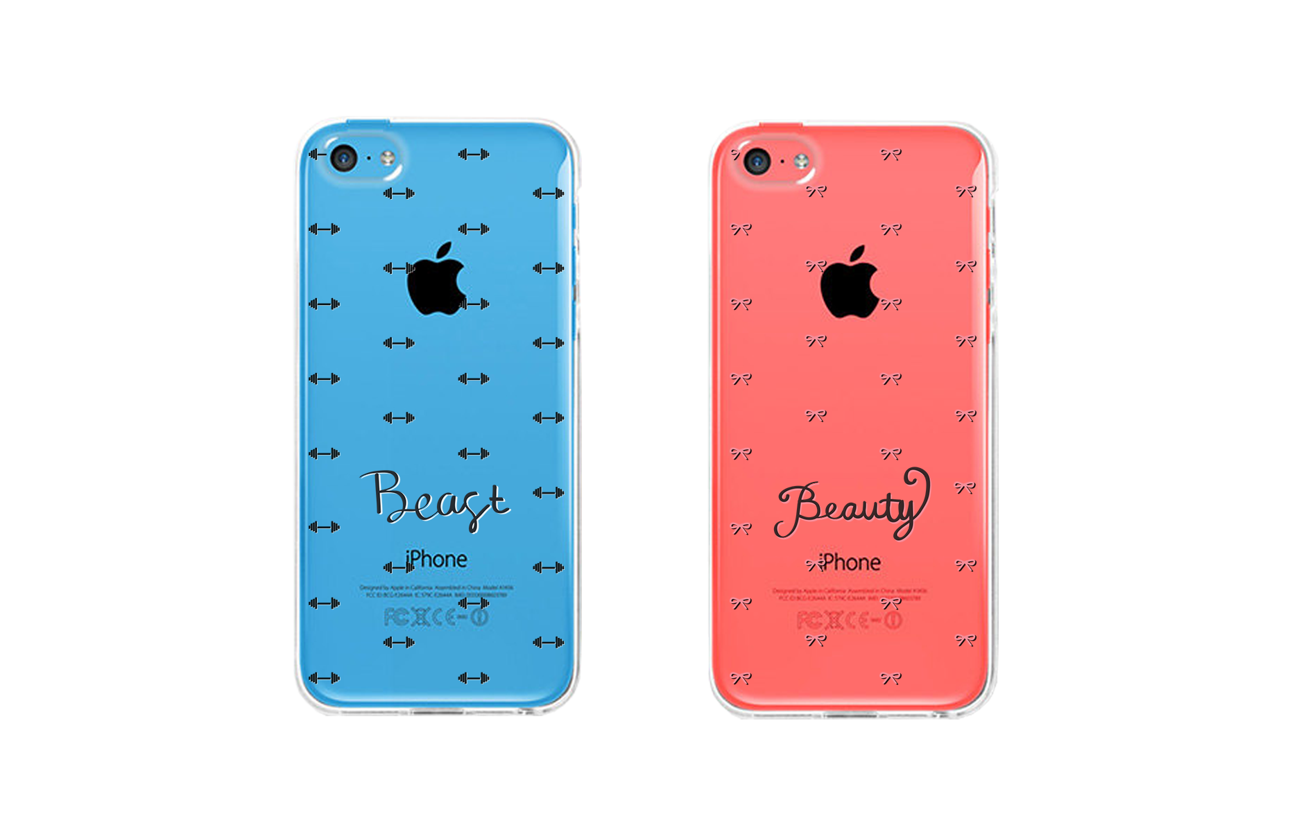 beauty and beast clear phone cases