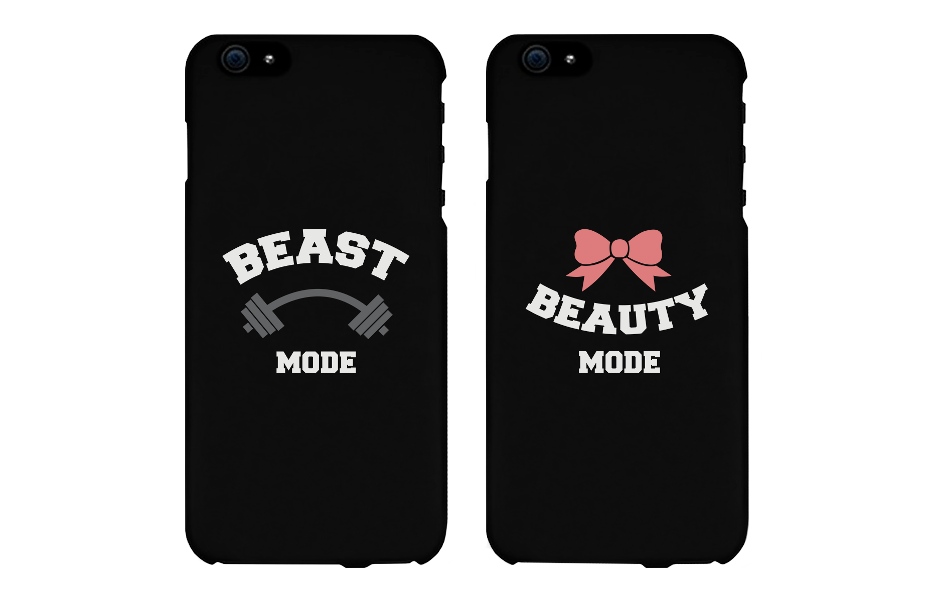 Beast Mode and Beauty Mode Black Matching Couple Phone Cases - 365INLOVE