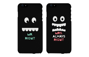 Mr Right and Mrs Always Right Matching Couple Phone Cases Gift for couples - 365INLOVE
