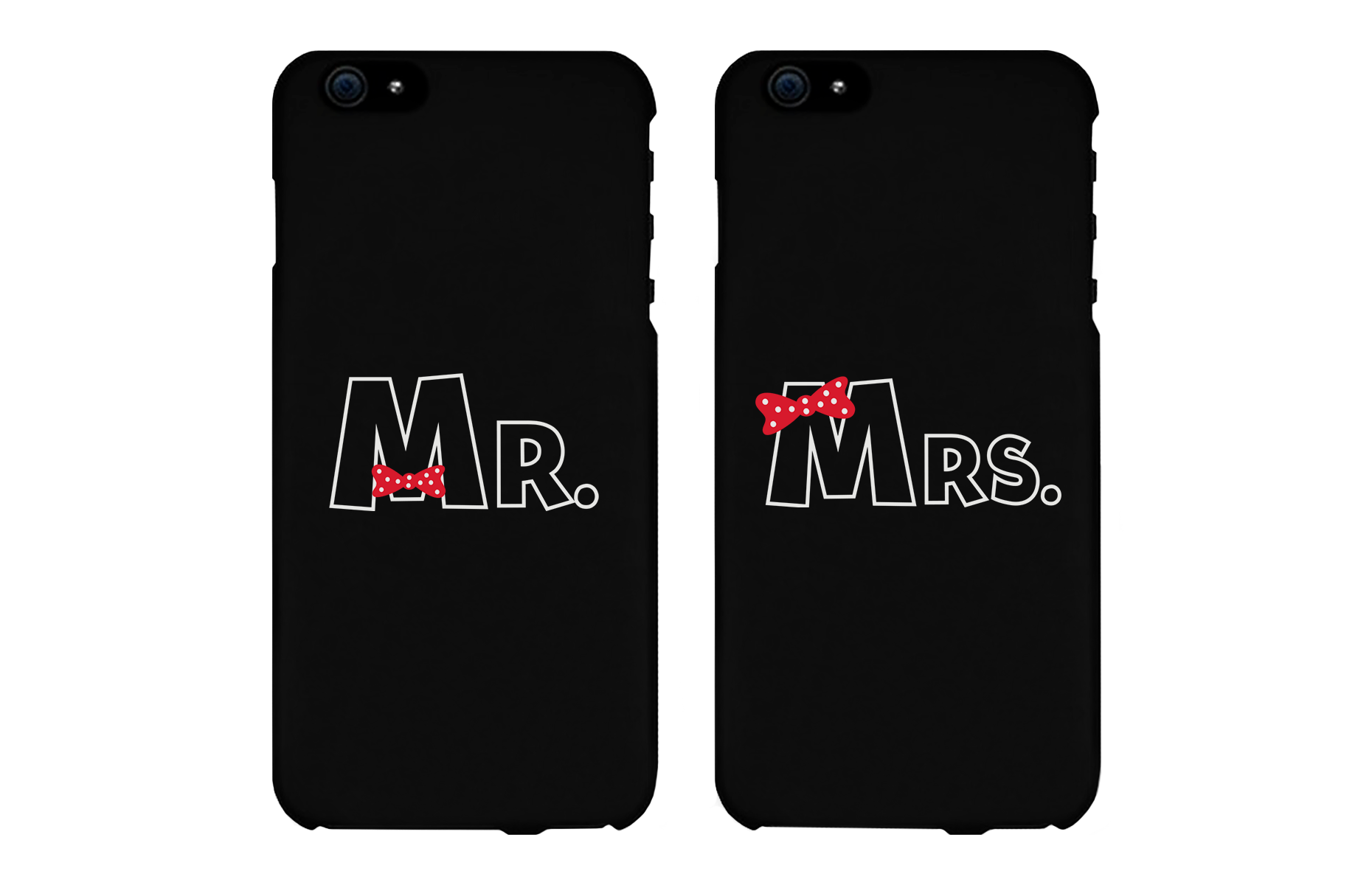 Mr and Mrs Bow Tie Couples Matching Cell Phone Cases Gift for Couples - 365INLOVE
