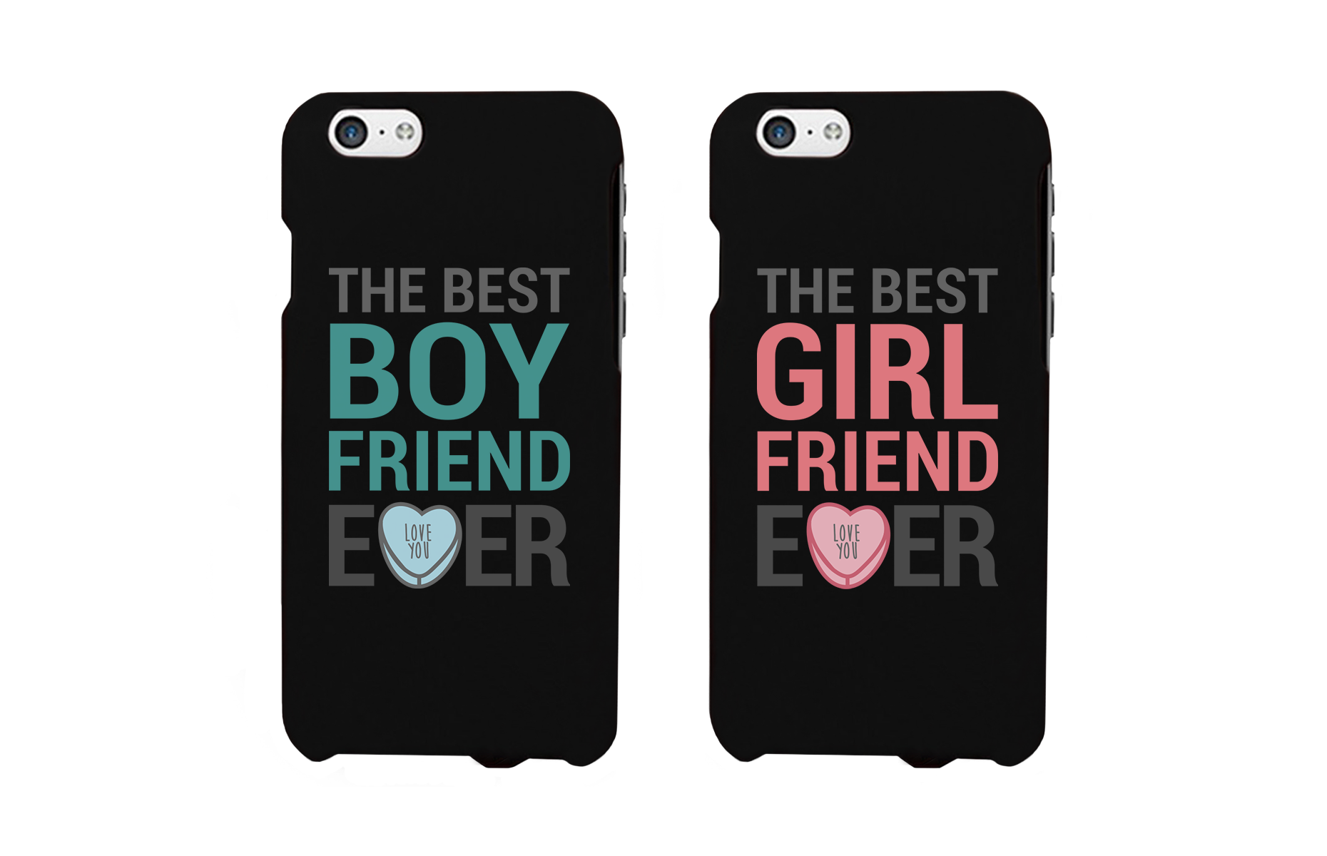 Best Girlfriend and Boyfriend Ever Black Matching Couple Phone Cases - 365INLOVE