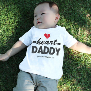 Graphic Snap-on Style Baby Tee, Infant Tee - I Heart Daddy - 365INLOVE