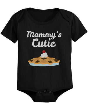 Mommy's Cutie Pie Baby Bodysuit Cute Infant Black Onesie Gift for Baby Shower - 365INLOVE