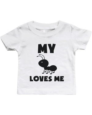 My Aunt Loves Me Funny Baby Shirts Gifts for Niece or Nephew Cute Infant Tees - 365INLOVE