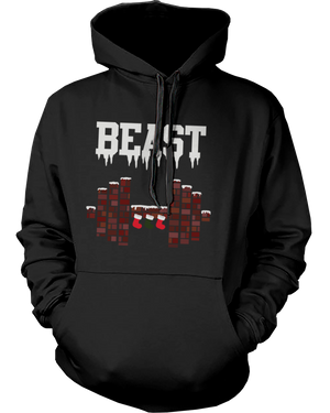 beauty and beast graphic hoodie for couples