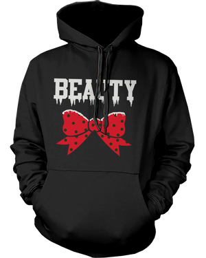 beauty and beast graphic hoodie for couples