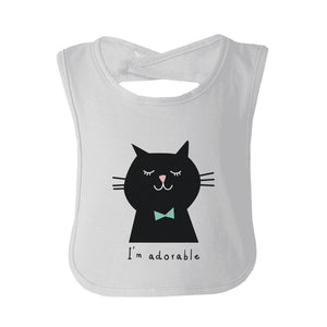 I'm Adorable Cat Funny Baby Bibs Cute Drooler Bibs Great Baby Shower Gift - 365INLOVE