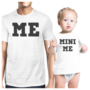 Daddy and Baby Matching T-Shirt Set - Mini Me Infant White Tee - 365INLOVE