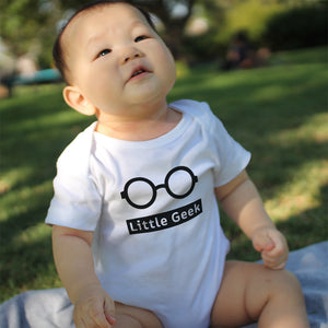 Funny Big Geek Little Geek Matching Dad Shirt and Baby Onesie - 365INLOVE