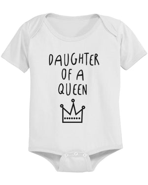 Mother Of Princess Mom, Daughter Of Queen Baby Girl Bodysuit Matching Outfits - 365INLOVE
