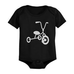 Bicycle Daddy Shirt And Tricycle Baby Onesie