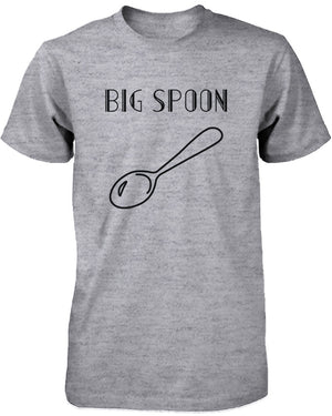 Big Spoon and Little Spoon Couple Shirt Cute Matching T-shirts Heather Grey Tees - 365INLOVE