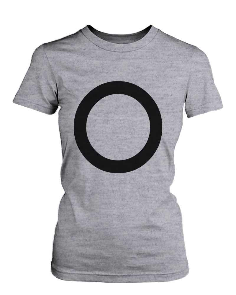 X O Couple Shirt His and Hers Tees Set XO T-shirt Short Sleeve Heather Grey - 365INLOVE