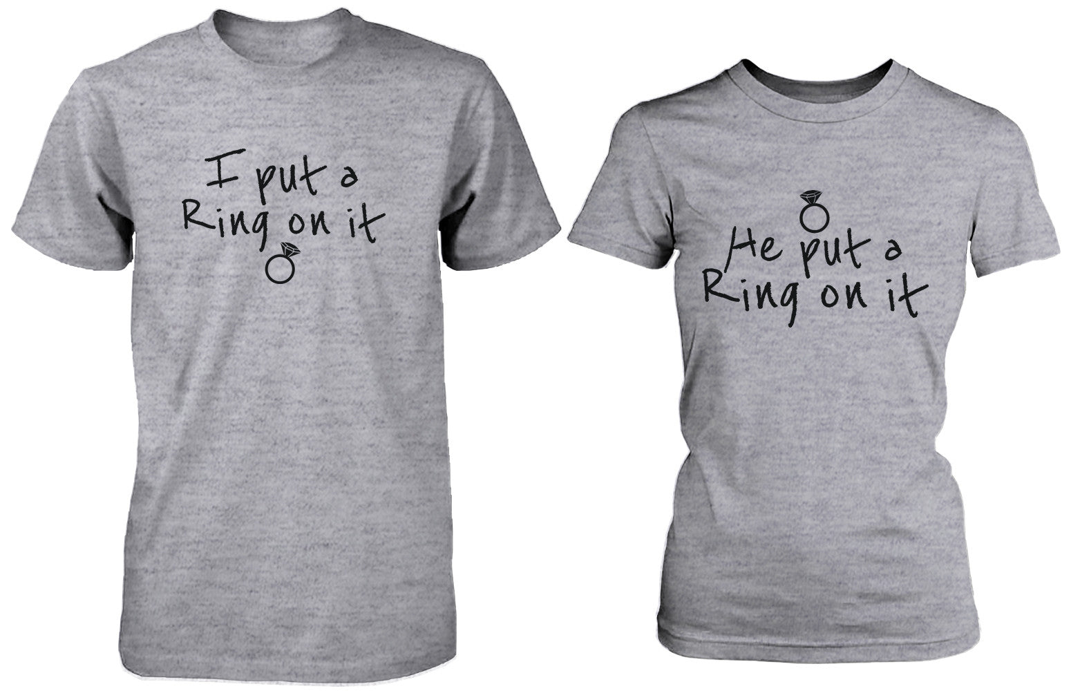 Ring On It Couple Tees His and Hers Wedding Shirt Set Engagement Matching T-shirt - 365INLOVE