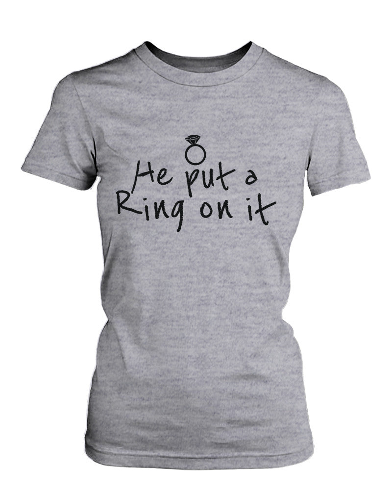 Ring On It Couple Tees His and Hers Wedding Shirt Set Engagement Matching T-shirt - 365INLOVE