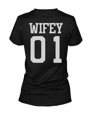 Hubby 01 Wifey 01 Matching Couple T Shirts His and Hers Gifts For Loved One - 365INLOVE