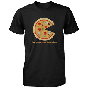 I Like You More Than Pizza Matching Couple T-Shirts Valentines Day Gift Foodies - 365INLOVE