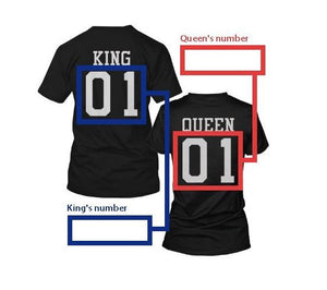 King and Queen Custom Number Matching T-shirts Personal Year Or Meaningful Number - 365INLOVE
