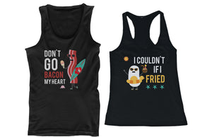 Bacon and Egg Summer Edition Couple Tank Tops Cute Matching Tanks - 365INLOVE