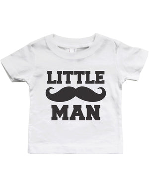 Daddy and Baby Matching T-Shirt Set - Big Man Little Man Infant White Tee - 365INLOVE