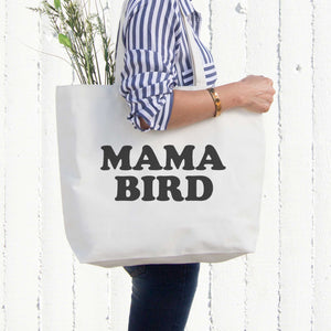 Mama Bird Canvas Bag Grocery Diaper Book Bags Gifts For Mom Mothers Day - 365INLOVE