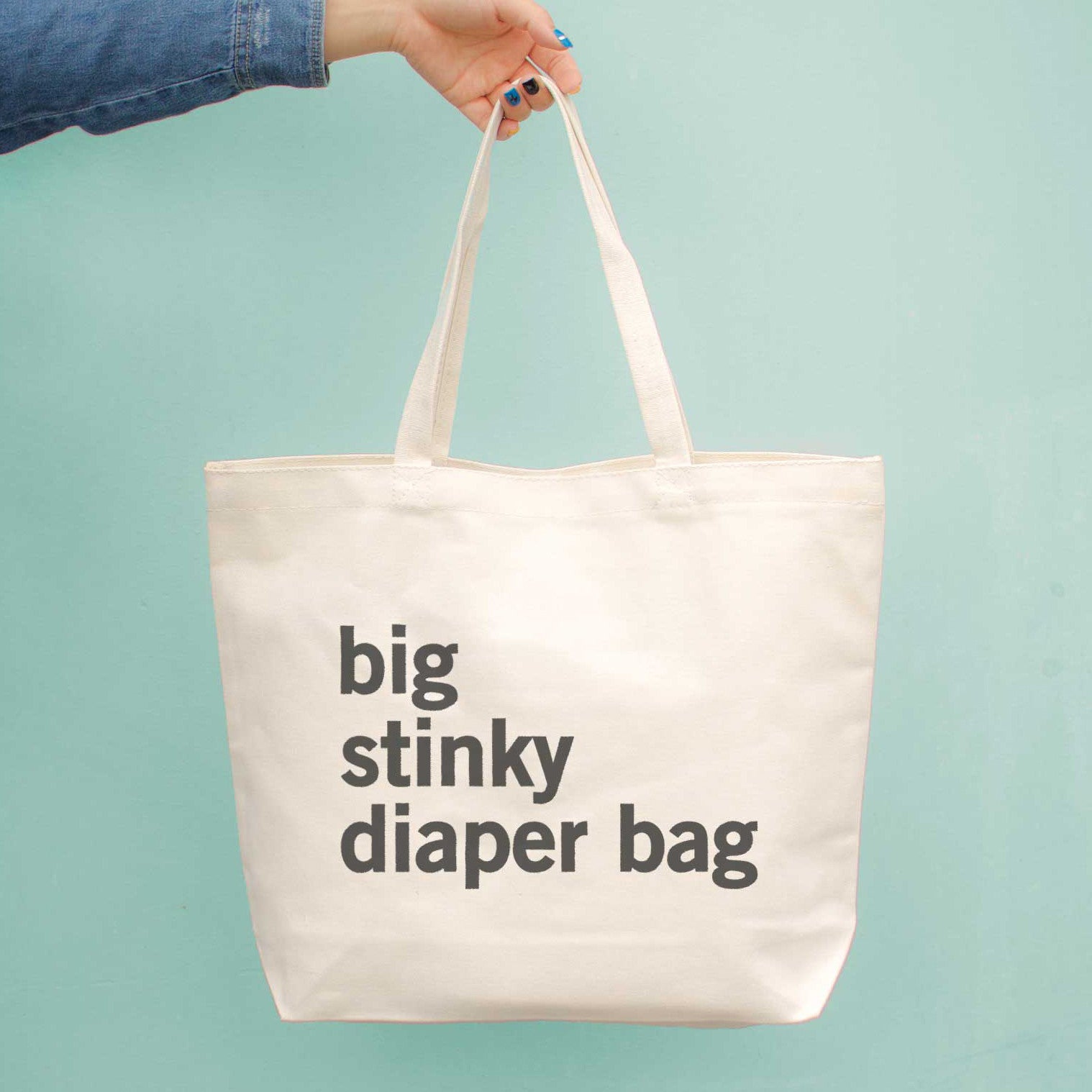 Big Stinky Diaper Bag Baby Shower Or Mother's Day Gift - New Mom Canvas Bag - 365INLOVE