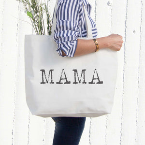 Mama Typewriter Canvas Bag Tote Diaper Book Grocery Bag For Mother's Day - 365INLOVE
