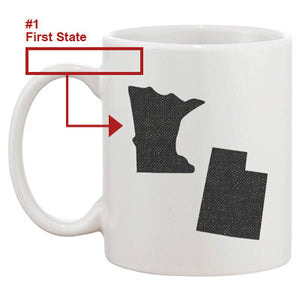 Long Distance Between Father And Daughter Custom State Mug Perfect Gift for Dad - 365INLOVE