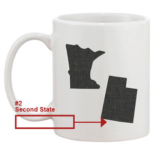 Long Distance Between Father And Daughter Custom State Mug Perfect Gift for Dad - 365INLOVE