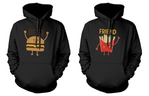 Burger and Fries BFF Hoodies Best Friend Matching Hooded Sweatshirts - 365INLOVE