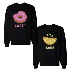 Cute Sweet and Sour Funny BFF Matching Couple SweatShirts for Best Friend - 365INLOVE