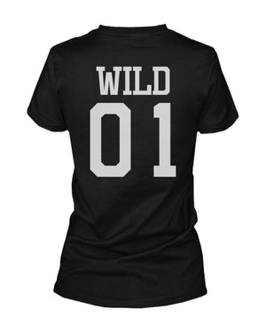 Sweet 01 Wild 01 Matching Best Friends T Shirts BFF Tees For Two Girls Friends - 365INLOVE