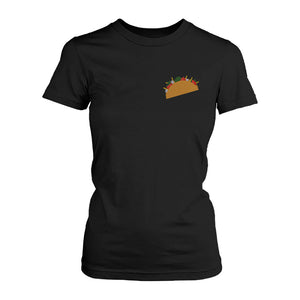 Taco and Beer BFF Women's Best Friend Pocket Print Matching Black Shirts Tees for Summer - 365INLOVE