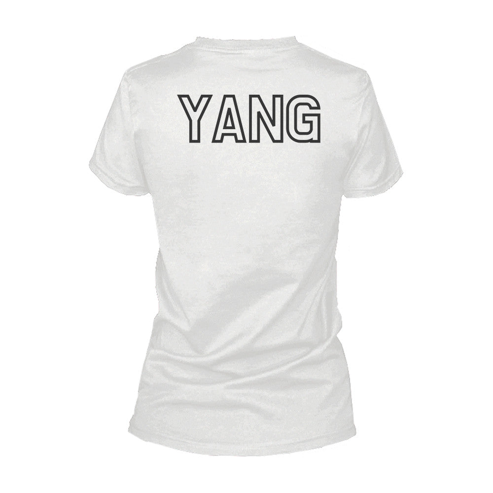Asian Yin and Yang Matching Best Friends BFF Women's White shirt Back Print - 365INLOVE