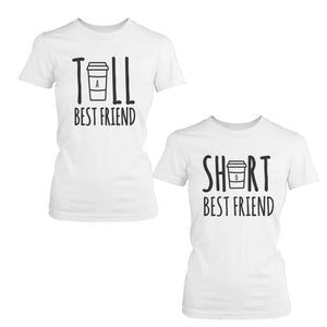 Cute Best Friend Tall and Short Matching TShirt BFF Shirt For Coffee Lovers - 365INLOVE