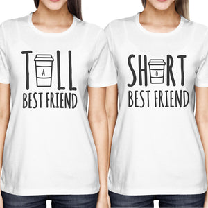 Cute Best Friend Tall and Short Matching TShirt BFF Shirt For Coffee Lovers - 365INLOVE