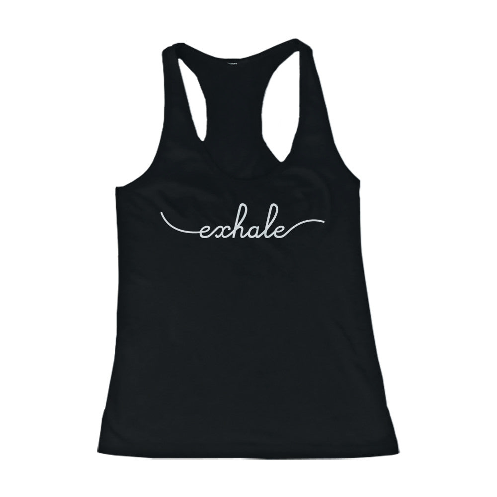 Inhale and Exhale Friendship Black Matching Tank Tops Cute BFF Tanks - 365INLOVE